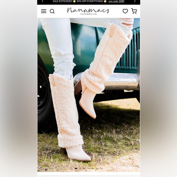 NanaMacs Shoes - NanaMac’s cream Sherpa boots in euc